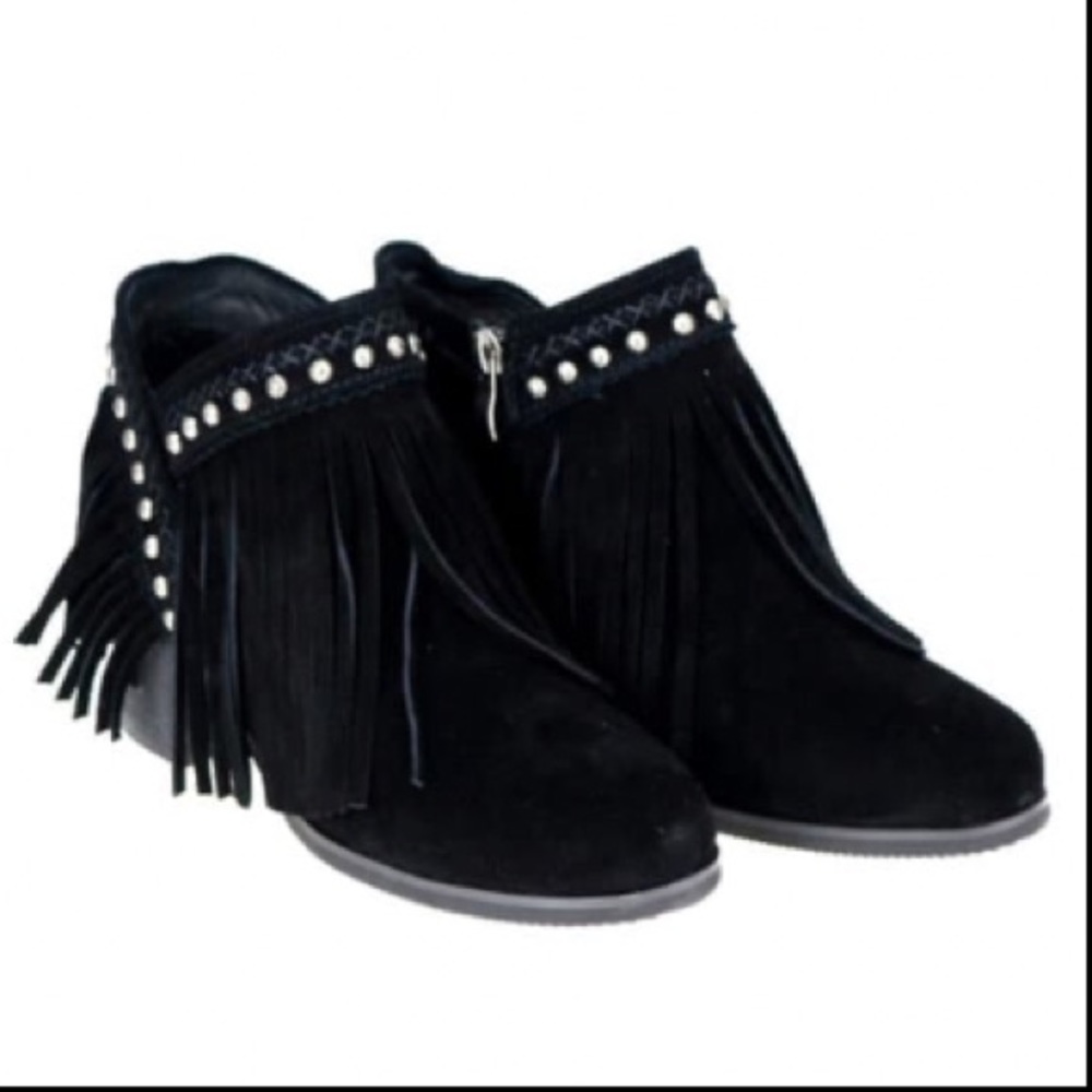 Trinity Ranch Leather Fringe Booties - Picture 4 of 6